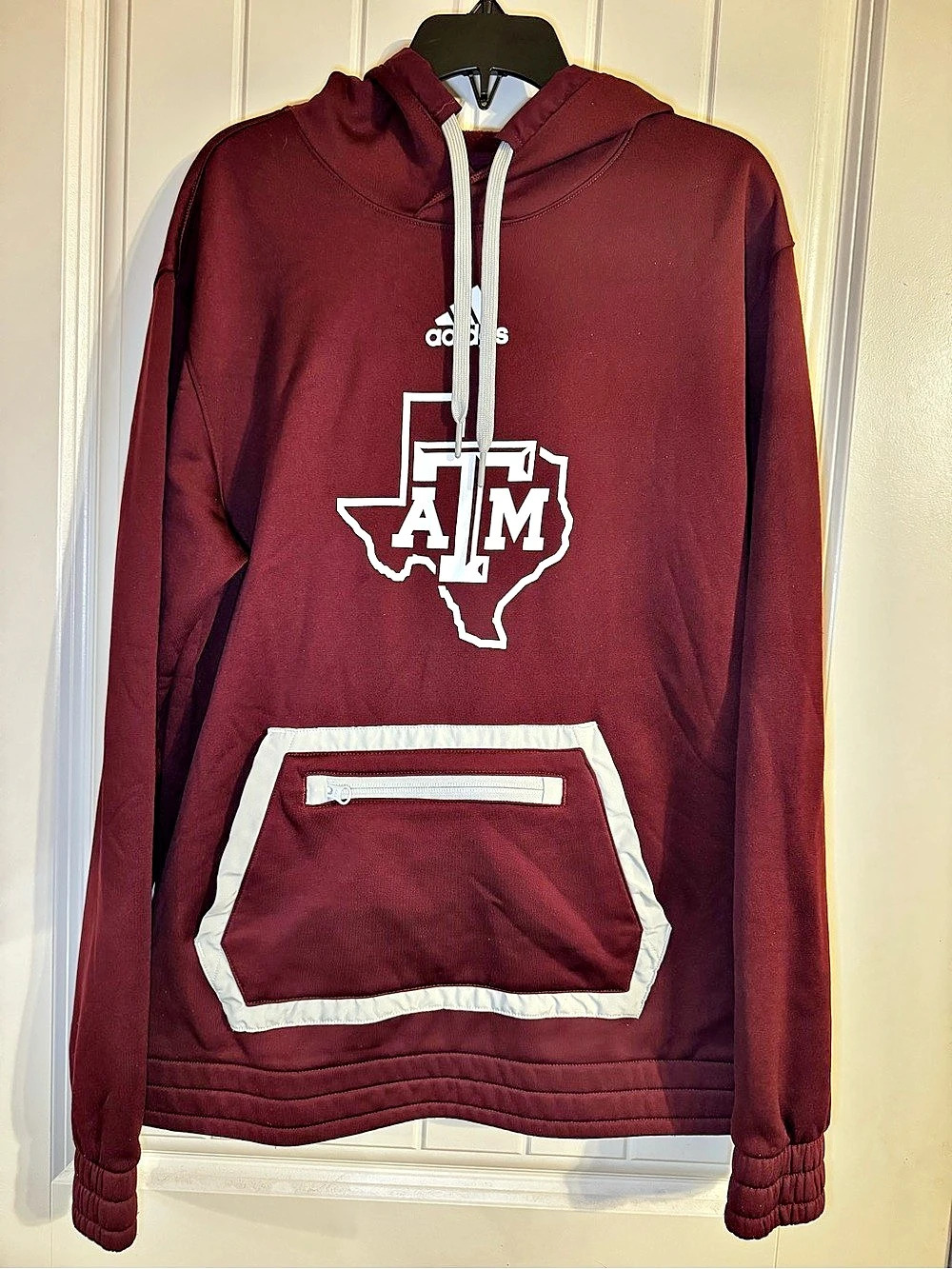 adidas Texas A&M Aggies ClimaWarm Pullover Hoodie Men's Maroon